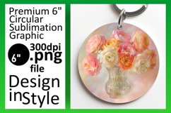 Springtime Serenity Sublimation Keychain Circle Designs Product Image 1