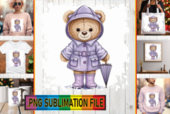 Cheerful Tote Bag Gift Magic PNG, Teddy Bear Product Image 1