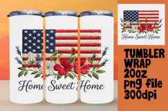 Sublimation Ready 20oz Tumbler , Patriotic Product Image 1