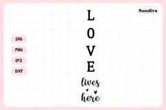 Porch Sign Saying SVG | Love Lives Here Product Image 3