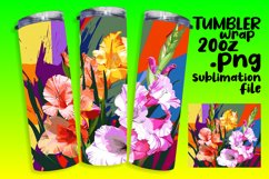 Vivid Floral Pattern Tumbler Wraps Product Image 1