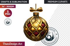 Christmas Jewel Baubles Clipart | Elegant Holiday Ornaments Product Image 1