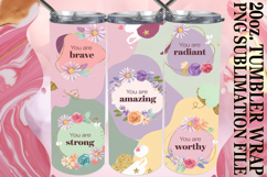 Bright Mornings 20oz tumbler wrap, Quote Product Image 1