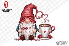 Valentine Gnome Sublimation Clipart - High Quality Design Product Image 5