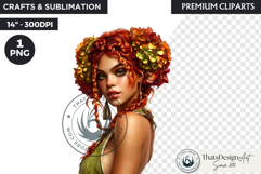 Royal Hydrangea Guardians Fantasy Warrior and Floral Graphic Product Image 1