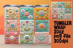 Unique 20oz Gift Tumbler Template , Patchwork Product Image 1