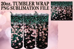 Leopard &amp; Flower Tumbler Wrap - Sparkle Blossom Product Image 1