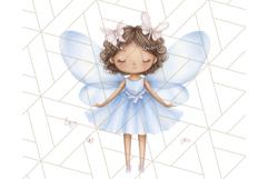 Pastel Blue Fairy Garden Clipart, Enchanted Cottagecore Png Product Image 5