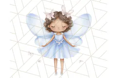 Pastel Blue Fairy Garden Clipart, Enchanted Cottagecore Png Product Image 5