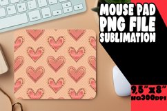 Playful Mouse Pad Sublimation PNG, Heart Product Image 1