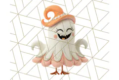 Cute Halloween Ghost Clipart Costume PNG, Halloween Png Product Image 5