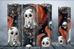 4 Ghost Tumbler Wrap Sublimations, 20 oz Product Image 2