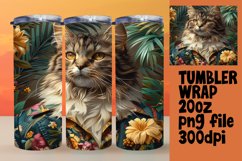 Purr-fectly Whimsical Kitty Tumbler Wrap - 20oz Product Image 1