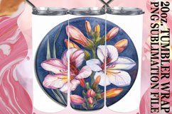 Floral Denim Tumbler Wrap Spring 20oz Product Image 1