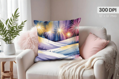 Happy New Year PNG Pillow, Festive New Year's Eve 2026 PNG Product Image 1