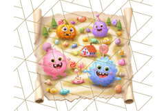 Halloween Costume Parade Clipart PNG with Monsters Clip Art Product Image 5