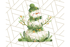 Patterned Snowman Silhouette PNG Clipart Product Image 5