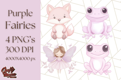 Pastel Purple Fairy Garden Clipart Enchanted Cottagecore Png Product Image 1
