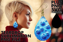 Vibrant Teardrop Earrings Art PNG, 3D Fruits Product Image 1