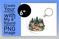 Dynamic Round Design for Keychains , Cute Bear Product Image 1