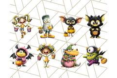 Monster Kids Clipart PNG, Cute Halloween Costume Art Product Image 5
