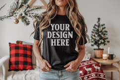 Christmas Comfort color Couple Mockup , Couple mockup Product Image 1