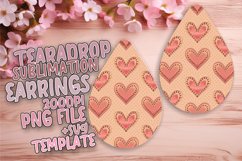 Creative Teardrop Earrings PNG Artwork , Heart Product Image 1