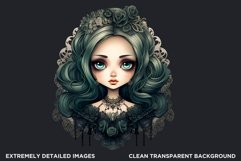 Victorian Gothic dolls Clipart PNG,Gothic girl sublimation Product Image 2