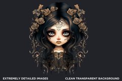 Victorian Gothic dolls Clipart PNG,Gothic girl sublimation Product Image 2