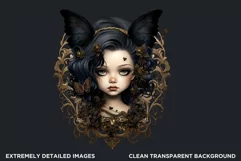 Victorian Gothic dolls Clipart PNG,Gothic girl sublimation Product Image 2