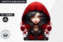 Victorian Gothic dolls Clipart PNG,Gothic girl sublimation Product Image 1