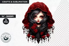 Victorian Gothic dolls Clipart PNG,Gothic girl sublimation Product Image 1