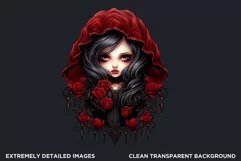 Victorian Gothic dolls Clipart PNG,Gothic girl sublimation Product Image 2