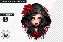 Victorian Gothic dolls Clipart PNG,Gothic girl sublimation Product Image 1