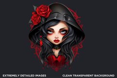 Victorian Gothic dolls Clipart PNG,Gothic girl sublimation Product Image 2