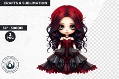 Victorian Gothic dolls Clipart PNG,Gothic girl sublimation Product Image 1