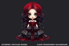 Victorian Gothic dolls Clipart PNG,Gothic girl sublimation Product Image 2