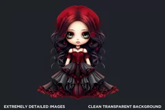 Victorian Gothic dolls Clipart PNG,Gothic girl sublimation Product Image 2