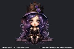 Cute Purple Gothic dolls Clipart PNG,Gothic girl sublimation Product Image 2