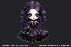 Cute Purple Gothic dolls Clipart PNG,Gothic girl sublimation Product Image 2