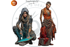 Grimdark Renegades PNG, Punk Fantasy Clipart for Dystopian Product Image 10