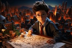 3D Character Boy Urban_Planner with relevant environment Product Image 1