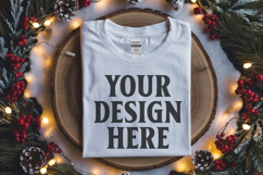 Gildan 64000 White Folded Christmas Flat Lay T-shirt Product Image 1