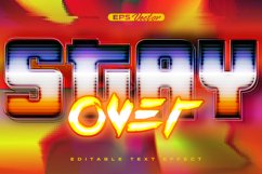 Retro shiny Y2K editable text effect stay over with future Product Image 1