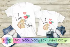 I Love You Print | Valentine's Day Sublimation | Balloons Product Image 1
