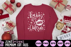 Baby It's Covid Outside SVG | Christmas SVG | Holiday Product Image 1