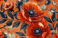 Red Poppy Flowers Background Wallpaper Product Image 1
