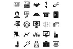 Symposium icons set, simple style Product Image 1