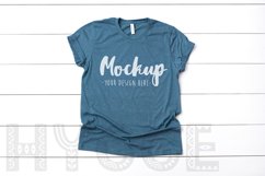 Tshirt Mockup Bella Canvas 3001 Heather Slate Tshirt Mockup Product Image 1