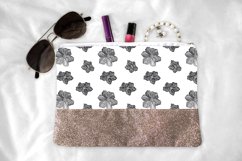 B&amp;W floral seamless pattern 3, digital paper Product Image 4